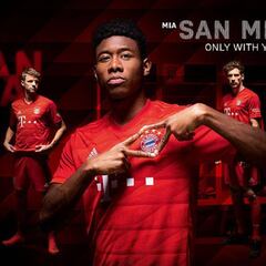 James y Bayern Múnich estrenarán camiseta vs Frankfurt