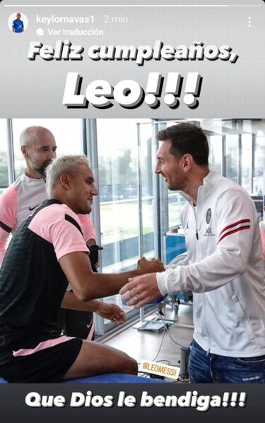 Las palabras que Keylor Navas le dedicó a Messi por su cumpleaños