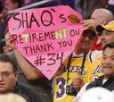 Los Lakers retiran el dorsal 34 de Shaquille O'Neal