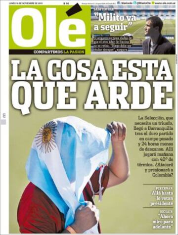 Portadas de la prensa mundial