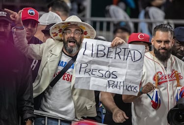 Protester invades the field during the Cuba vs. USA World Baseball Classic semi final