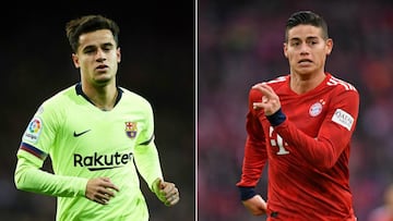 James Rodríguez-Coutinho: comparing Bayern's playmakers