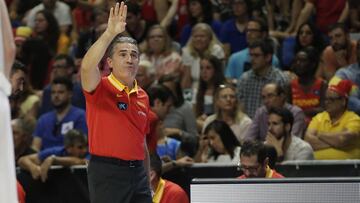 Sergio Scariolo durante un partido de la Selecci&oacute;n.