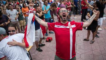 Un aficionado de Suiza en el Mundial.