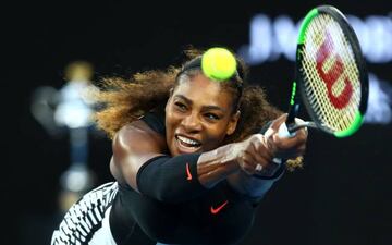 Serena Williams playing against sister Venus in the final of the 2017 Australian Open.