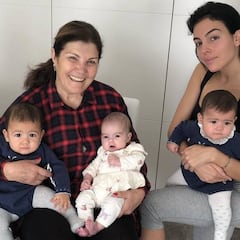 Georgina y Dolores Aveiro posan con los hijos de CR7 y la red busca parecidos