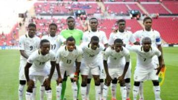 ONCE POTENTE. Los jugadores de Ghana, alguno de 16 años, son físicamente poderosos.