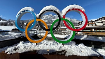 Cortina d'Ampezzo, cubierta por la nieve.