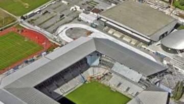 Vista aérea del estadio donde juagará España