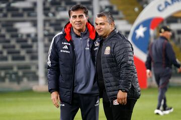 Damián Muñoz, junto a Gustavo Quinteros, durante su paso por Curicó en Primera División. 