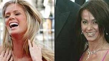 <b>SONRISAS Y ESCOTES</b>. Rachel Hunter (izquierda) y Nadia Comaneci lucieron sonrisa profi den y sugerentes modelos.