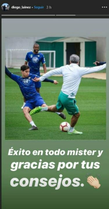Diego Lainez le dedica mensaje de despedida a Quique Setién