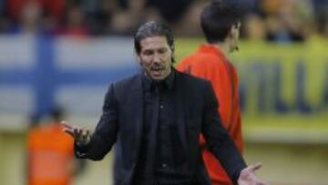 Simeone, durante el partido.