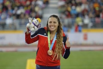 La lanzadora de bala consiguió su mejor marca en los Panamericanos de Toronto, y se colgó la medalla de bronce. 