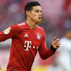 James Rodríguez, por su primera Copa de Alemania con Bayern
