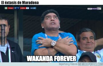 Los memes de la agonía de Argentina y el show de Maradona