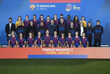 Equipo del FC Barcelona infantil C femenino.