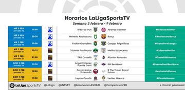 Dos partidos de LEB Oro y uno de Liga ASOBAL en el programa del domingo de LaLiga Sports