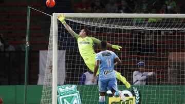 El portero Franco Armani de Atl&eacute;tico Nacional en el juego ante Jaguares en el Atanasio Girardot por la Liga &Aacute;guila I-2017