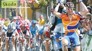 <b>LISTO. </b>Pedro Horrillo atacó a 1,5 de la meta, consciente de que había una rampa antes de la recta final.