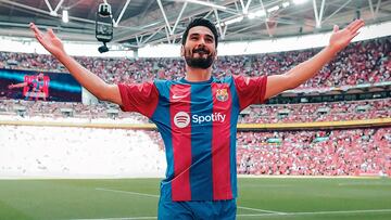 Gündogan con la camiseta del Barça.