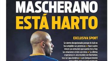 Mascherano y los casos ‘De Gea’ y ‘Neymar’ en la prensa