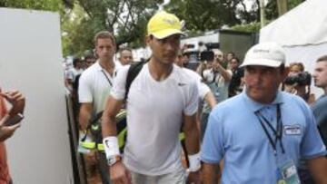 Rafael Nadal, tras un entrenamiento en Buenos Aires.