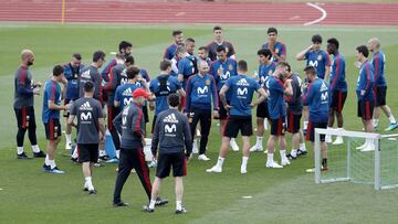 Los internacionales se entrenaron ayer en Las Rozas por segundo día.