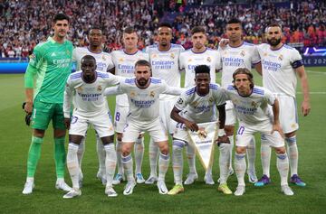 El once inicial del Real Madrid. 