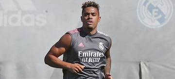 Mariano, en un entrenamiento del Madrid.