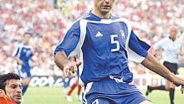 <b>PURA FIBRA. </b>El griego Dellas, una torre de 1,97 de altura.