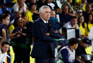 Ancelotti, en el banquillo de Gran Canaria.