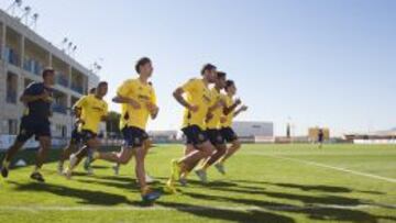 Entrenamiento del Villarreal durante el parón.