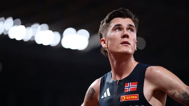 World Athletics Championships Tokyo 2025 - Men's 5000m Round 1 - Japan National Stadium, Tokyo, Japan - September 19, 2025 Norway's Jakob Ingebrigtsen after qualifying during the heats REUTERS/Sarah Meyssonnier