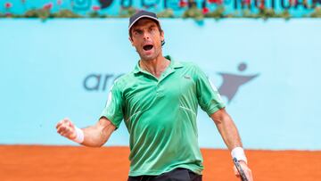 El tenista Pablo Andújar durante el torneo Mutua Madrid Open.