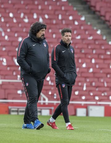 Simeone con Germán Burgos. 