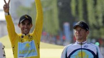 Armstrong a Contador: "Ya te dije que tenías mucho que aprender"