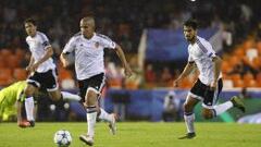 Feghouli durante un partido con el Valencia.