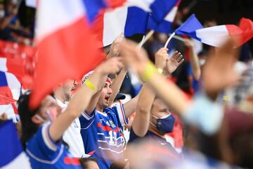Aficionados de la selección de Francia.