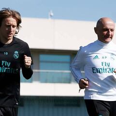 Modric se ejercita en solitario
