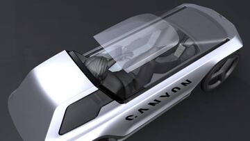 En el coche e-bike de Canyon Future Mobility Concept se entra por arriba.