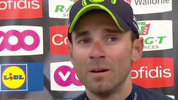 Valverde rompió a llorar: "Se la dedico a Scarponi"