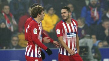 Koke dialoga con Griezmann.