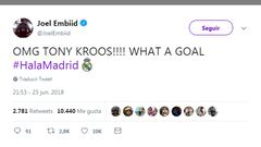 Tweet de Joel Embiid.