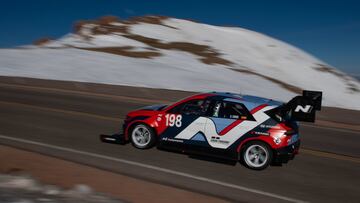 Dani Sordo, con el Hyundai en Pikes Peak.