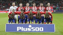 El once del Atl&eacute;tico ante el Valencia.