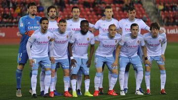 El once del Real Zaragoza en Mallorca.