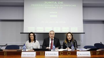 De izquierda a derecha, Isabel Fern&aacute;ndez, Alejandro Blanco y Victoria Cabezas. 