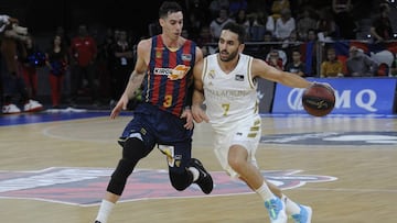 Vitoria. 3-11-2019,
BALONCESTO, LIGA ACB, BASKONIA-REAL MADRID
EL JUGADOR campazzo ante vildoza
FOTO: L. RICO