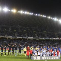 Avalancha en la grada supletoria de Anoeta: un cámara herido